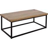 Ames Coffee Table in Solid Wood & Metal